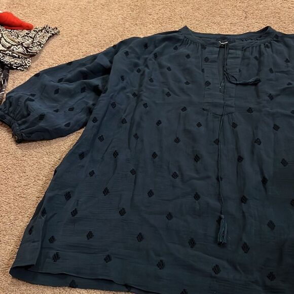 Madewell small blue blouse - Picture 4 of 9